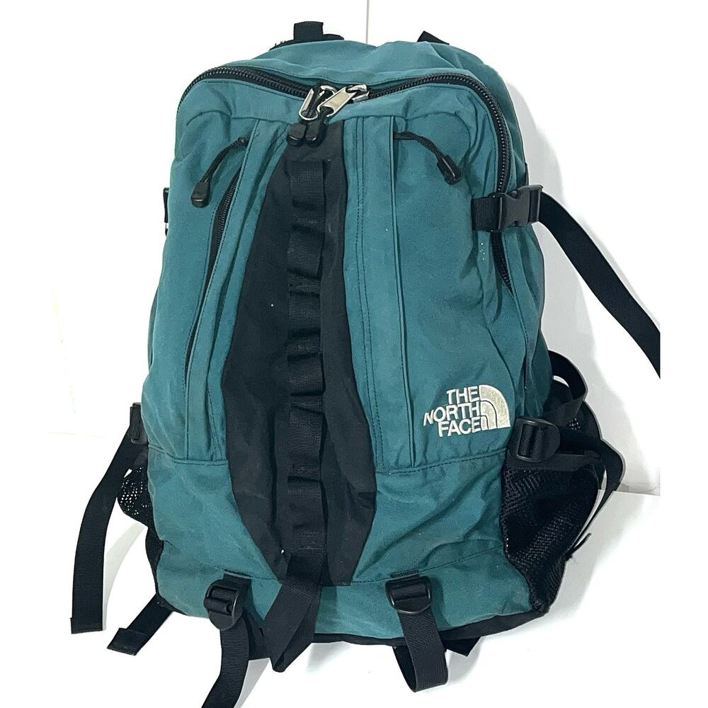 North Face Vtg 1990s Green Big Shot Hiking Outdoor 19 Inch Backpack